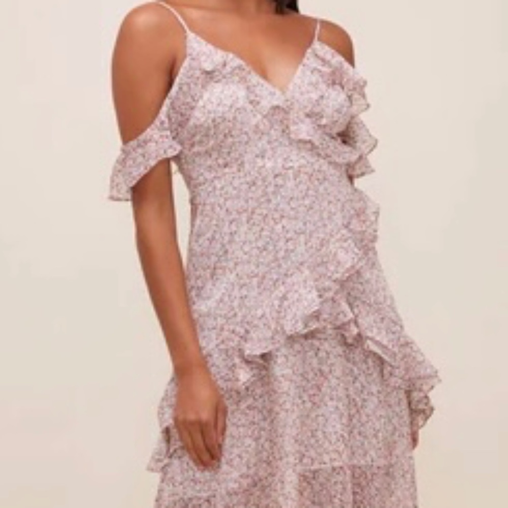 At First Sight Floral Dress - Color "Rust-Off White Multi"